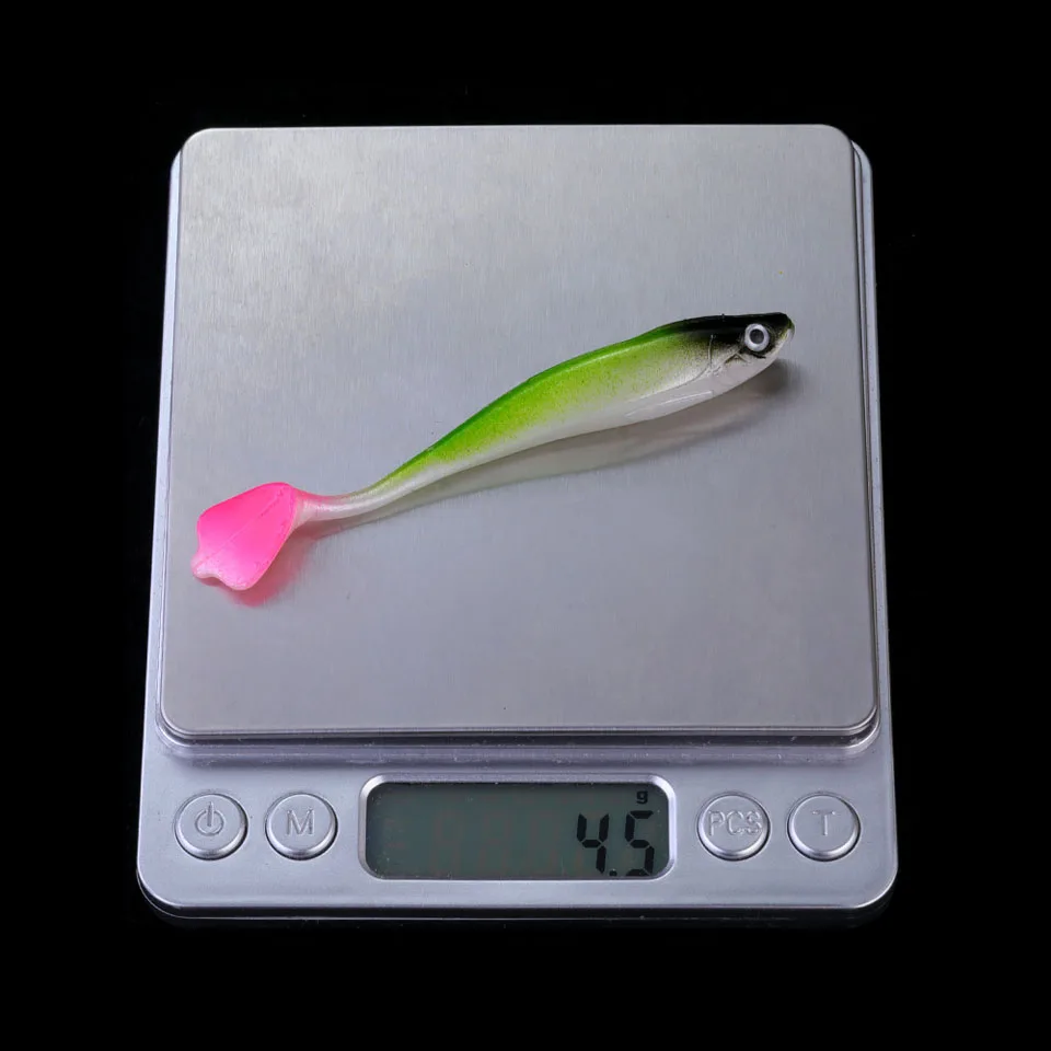 WALK FISH 4 шт./лот Мягкая приманка рыболовная 90 мм 5 г воблеры силиконовая с хвостом