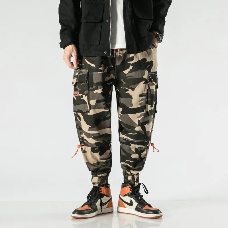 

2019 New Style Japanese-style National Trends Military-Style Camouflage Pants Men's Autumn And Winter Casual Pants Loose Bib Ove