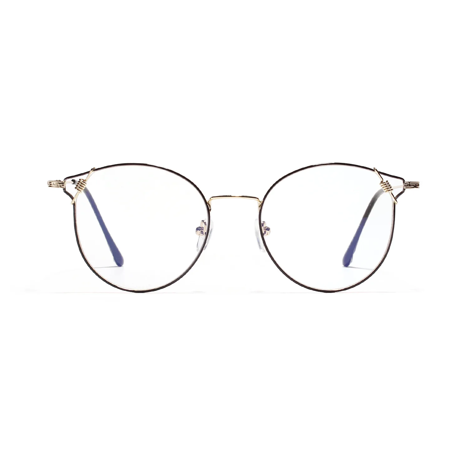 see chart Pointy cat's eye flat mirror women's small frame all metal glasses frame new literary glasses - Цвет оправы: see chart