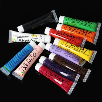 

6ML Profession Acrylic Paints Nail Kit Colors 3D Watercolor Fingernail Art Designs Tip Painting Tools Decorations DIY Nail Paint