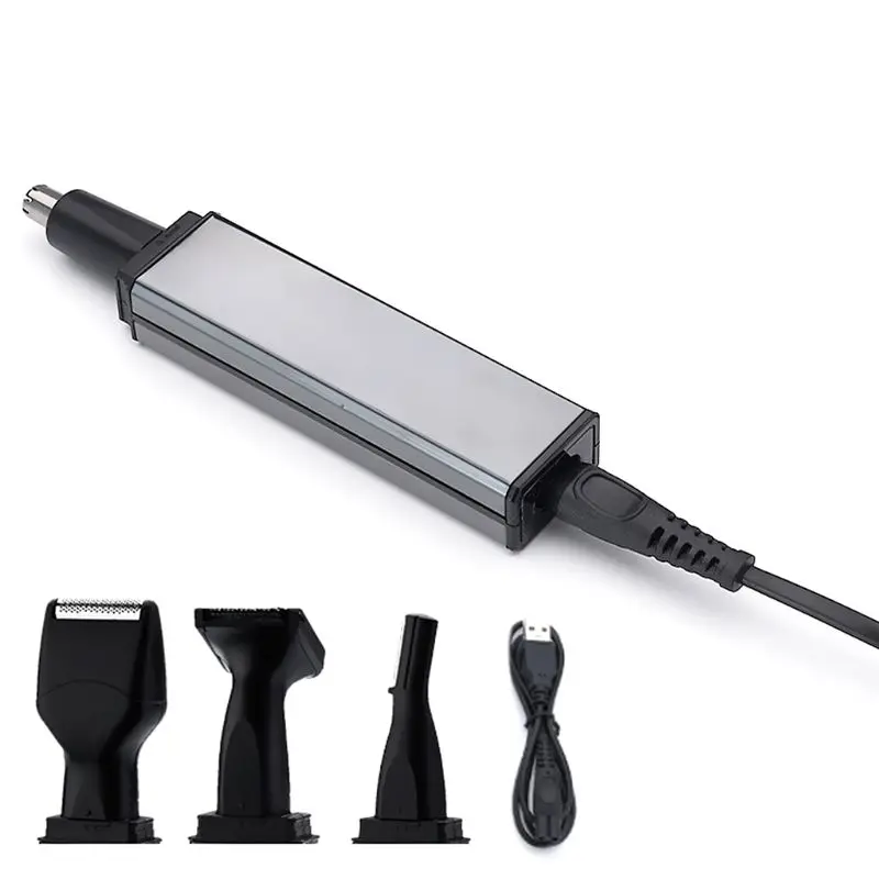 

4 in 1 Electric Nose Hair Trimmer Rechargeable Razor Ear Eyebrows Scraping Repair Tool Set
