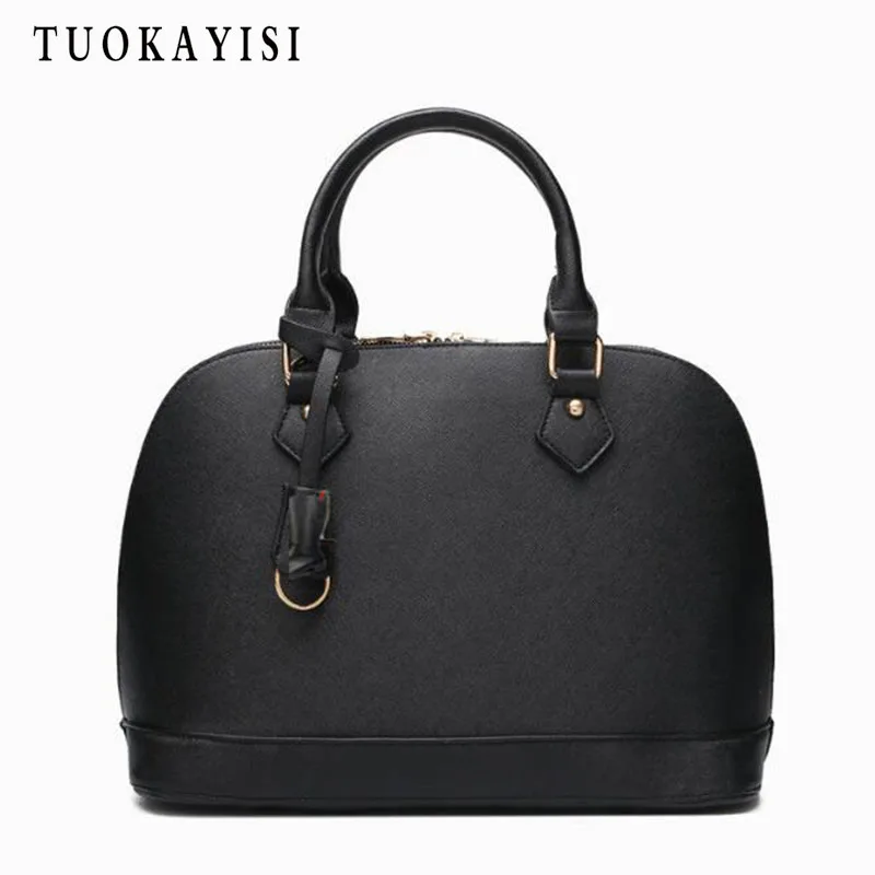

Fashion ladies Bag luxury genuine Cow Leather Handbag for 2019 Black shell bag Shoulder Lady Designer Sac a Main Crossbody Totes