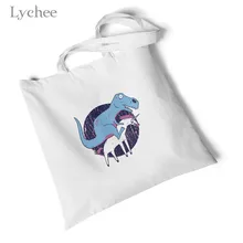 Lychee, Harajuku, Экологичная Женская парусиновая сумка с животным принтом, повседневная сумка, школьные студенческие сумочки, сумка через плечо, сумки для покупок