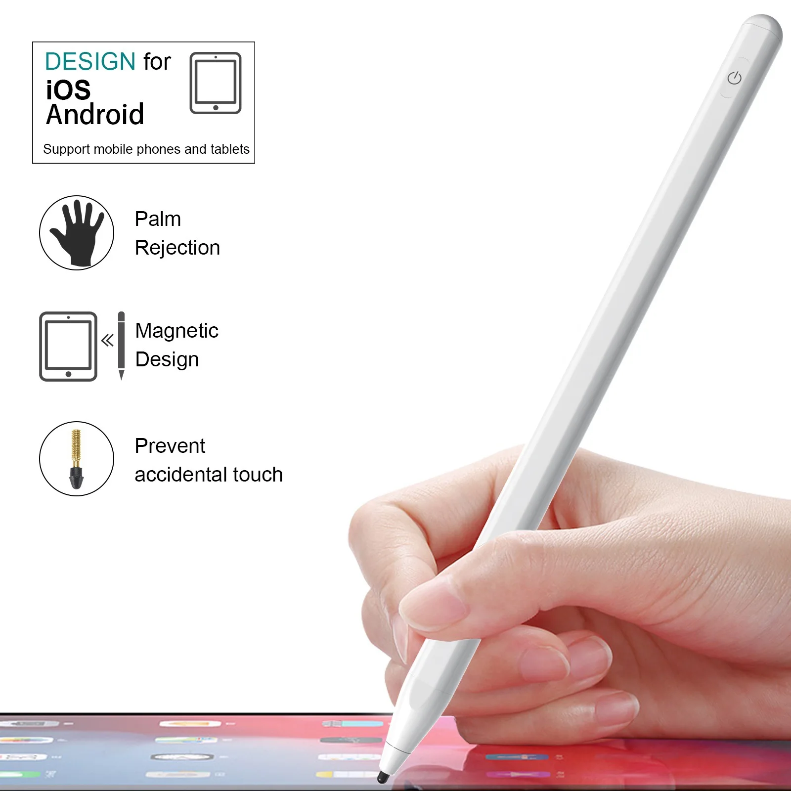 Universal active capacitive pen stylus mobile phone tablet suitable for Apple Android painting | Компьютеры и офис