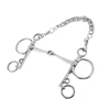 5 Inches Horse Bit Snaffle With Curb Chain and Curb Hooks -Durable and  Rustless 2