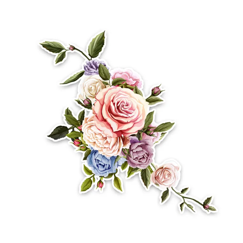 

Interesting Roses Flowers Decor Car Stickers Decals Waterproof Windshield Decals PVC 13cm X 13cm