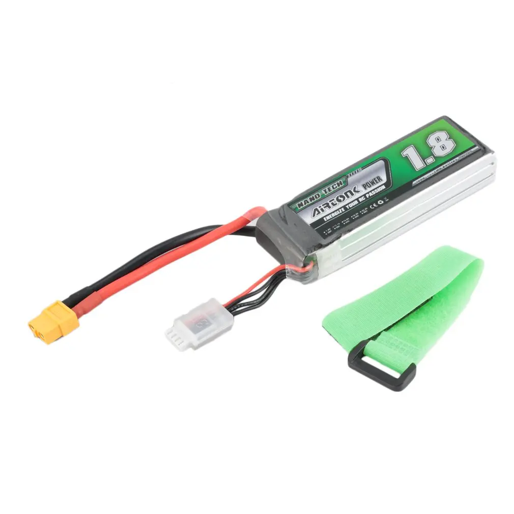 

Airtonk Power 11.1V 1800mAh 30C 3s 1P Lipo Battery XT60 Plug Rechargeable for RC Racing Drone Quadcopter Helicopter Car Boat