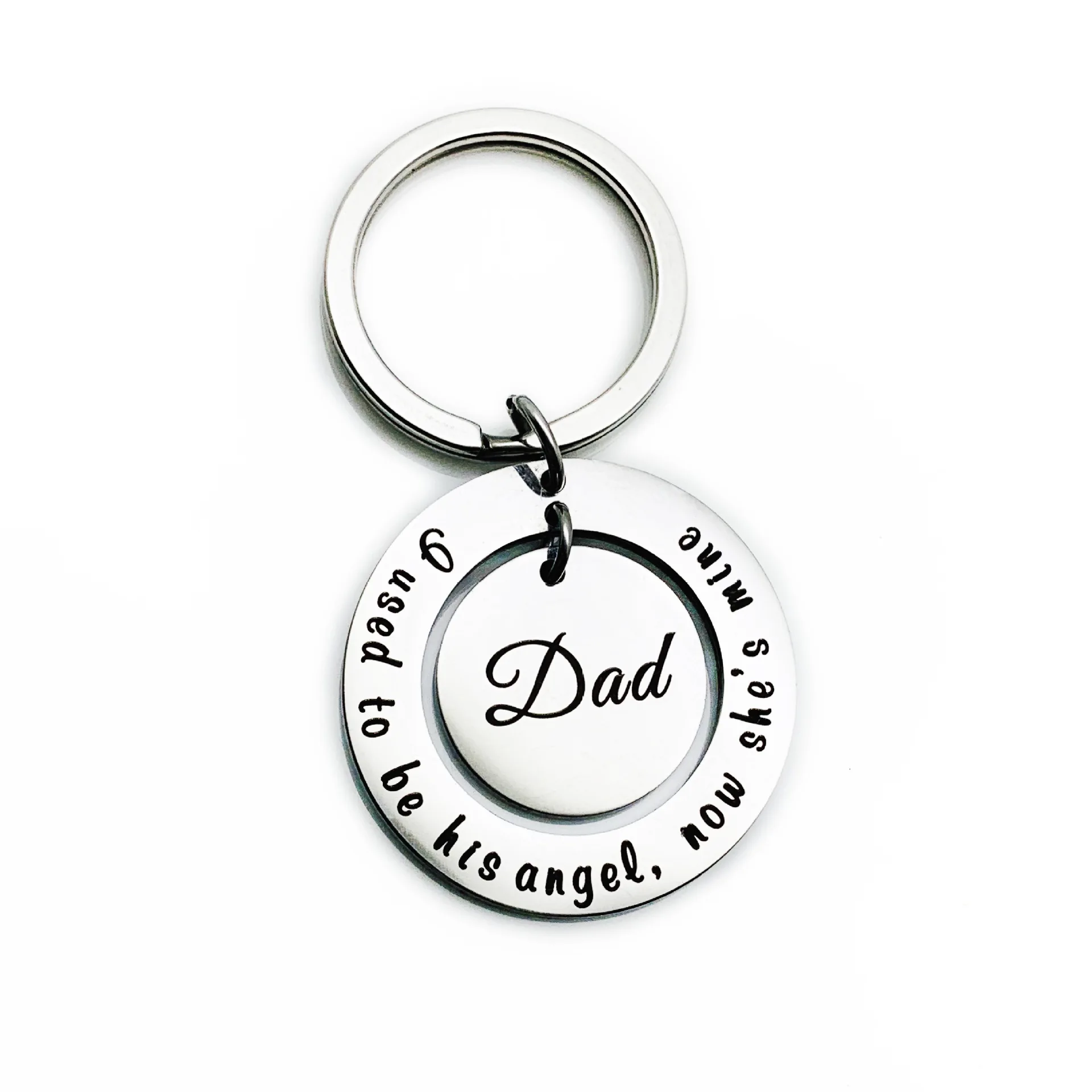 Я был его ангелочным круговым кольцом, переплетенным из нержавеющей стали, кольцо для ключей на День Благодарения