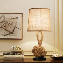 Прикроватная лампа Американский Ретро Лофт творческая личность лампа Мода американский кантри конопляное Искусство гостиная GY217 mx12021559