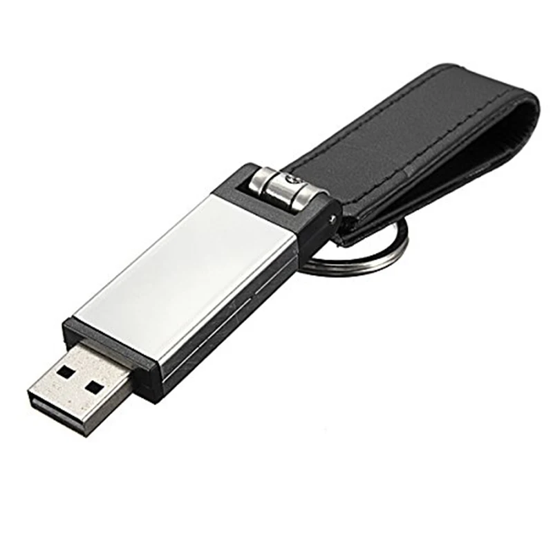 2 шт 32GB USB 2,0 брелок Memory Stick кожаный чехол, красный с черным