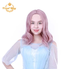 Trend Way Hair24 ”светильник Фиолетовый Натуральный волнистый синтетический кружевной передний парик средний пробор кружевной парик для черных/белых женщин Косплей