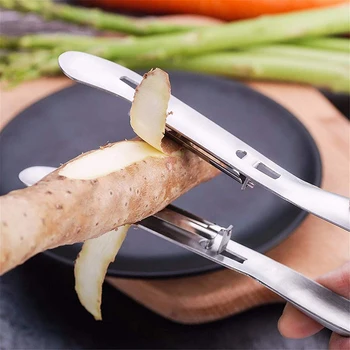 

Double Side Stainless Steel Vegetable Peeler Asparagus Paring Knife Yam Parer Carrot Paneers ChirRay Double Edge Slicer Cucumber