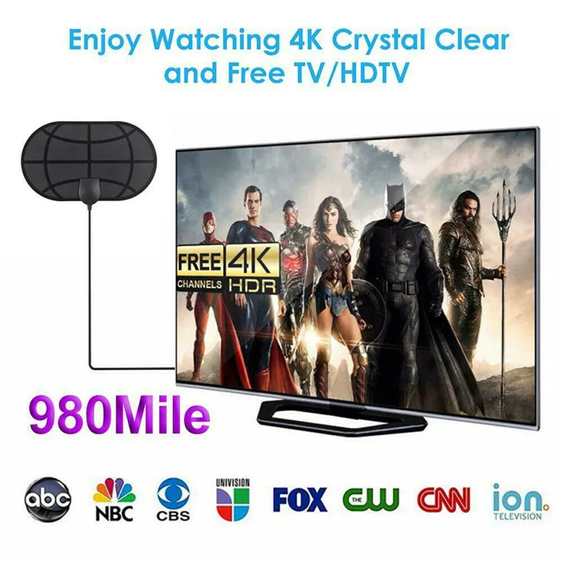 980Mile Range Antenna TV Digital HD 4K Antena Digital Indoor HDTV 1080P JLRL88