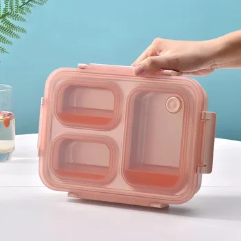 

1000ml/1600ml Stainless Steel 304 Lunch Box Partition Leak-Proof Thermal Bento Box Adult Kids Food Container Microwave Food Box