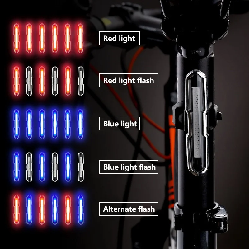 Clearance Bike Tail Light USB Rechargeable 168Lumens Ultra Bright Bicycle Rear Light LED Waterproof 5 Modes Cycling Taillight For Bicycle 1