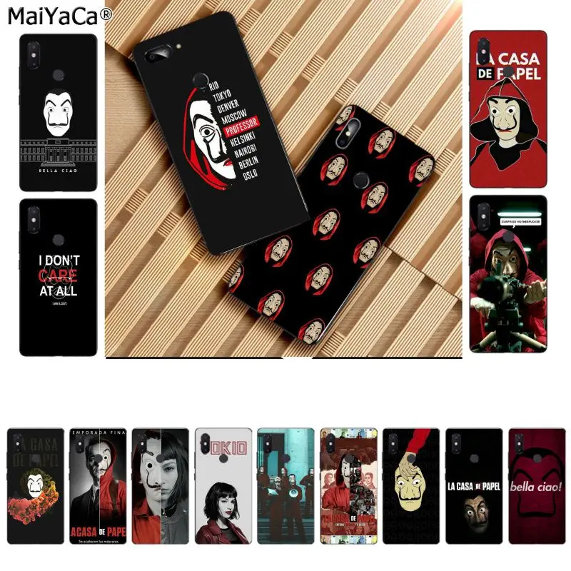 Чехол для мобильного телефона MaiYaCa Spain TV La Casa de papel мягкий черный чехол Xiaomi 8 9 se Redmi 6