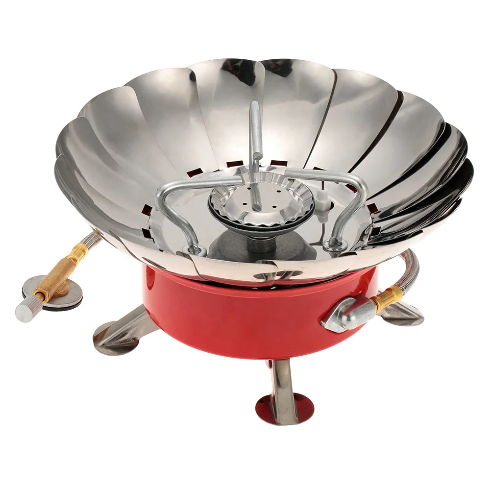 

Hot New Outdoor Portable Gas Stove Camping Equipment Retracted Windproof Picnic Cooking Gas Stove Burner for Flat Butane Gas Car