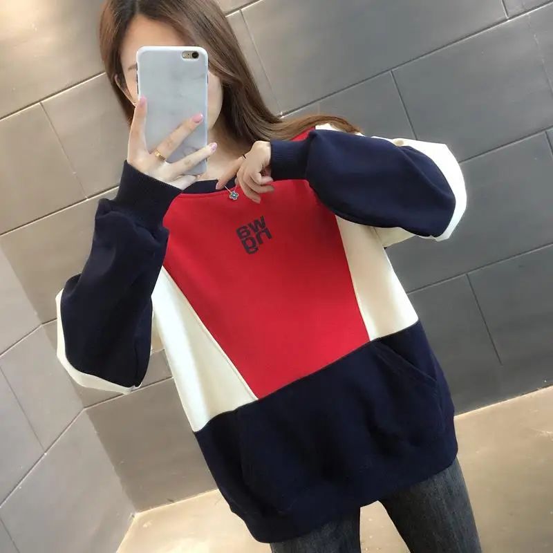 

Women's velvet sweater autumn clothing 2020 new Korean women's loose autumn and winter padded jacket