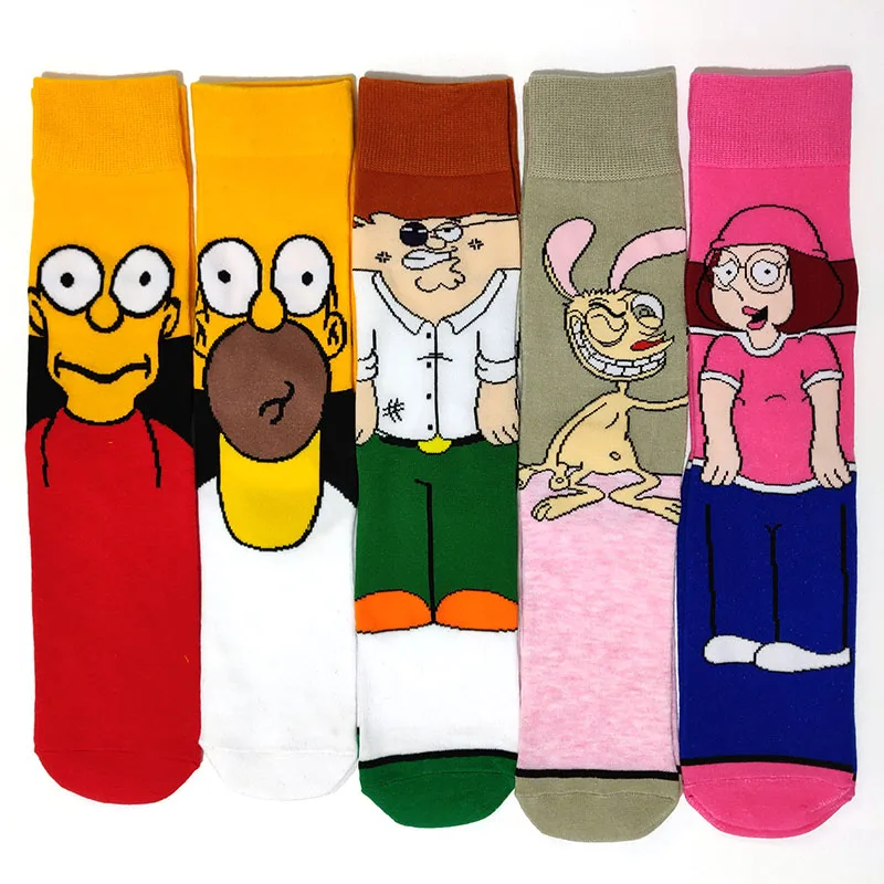 5 пар/упак. со смешными героями из мультфильмов Звездные войны Носки Новинка