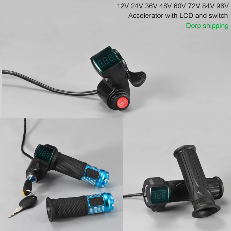

12V/24V36V/48V/60V/72V/96V Electric bicycle/scooter/motorcycle/ebike speed gas handle/throttle/Accelerator Throttle twist Grip