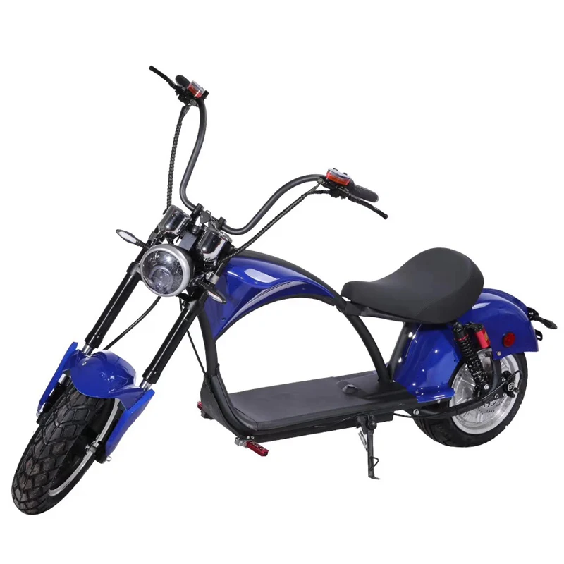 Max Speed 45kmh Motor Power 1500W Blue Motorcycle 2 Wheel Scooter Bicycle 12 Inch Big Tire Electric Bike For Teenagers Adult