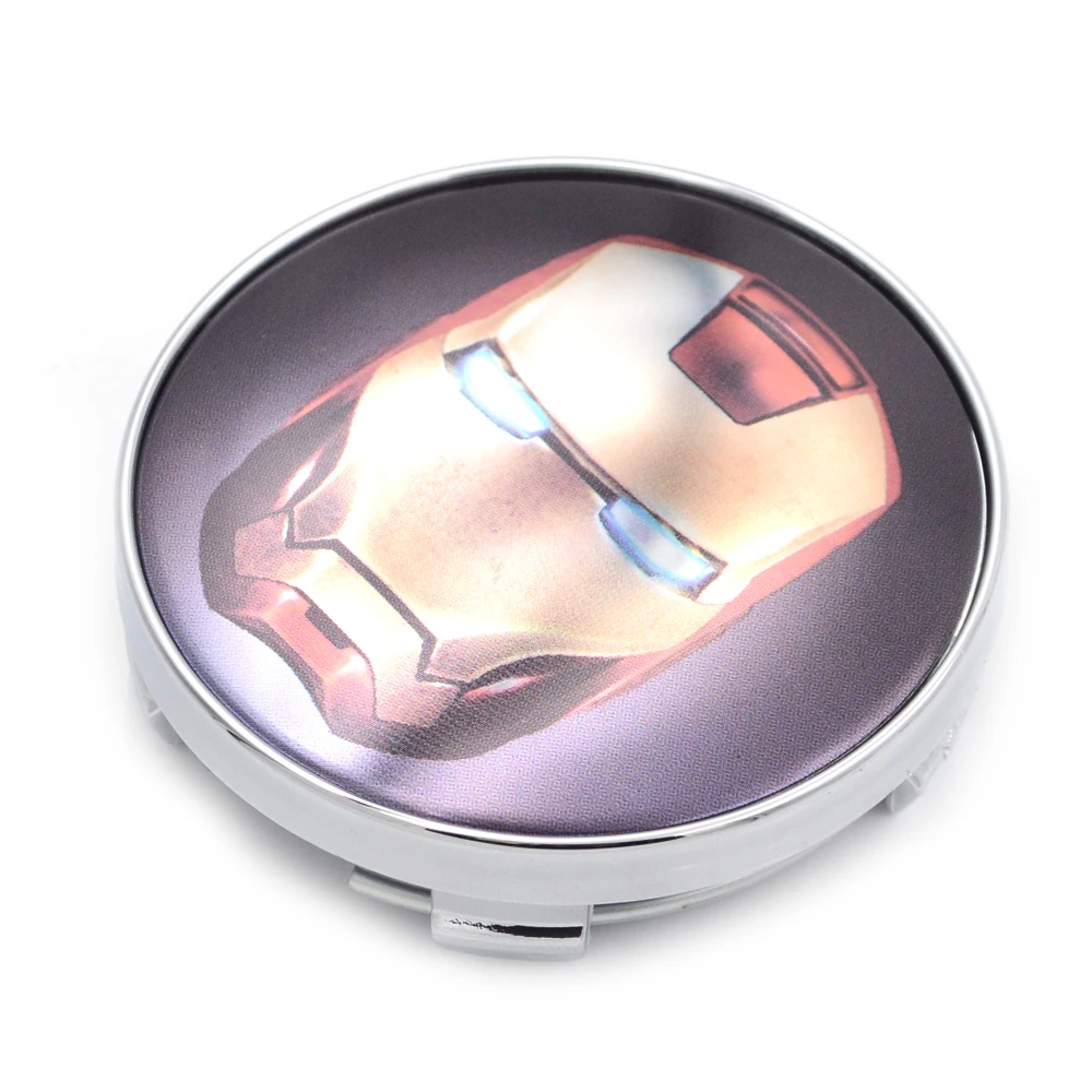 11 видов специальный логт 4 шт./партия 60 мм эмблема из сплава автомобиля Щепка ступицы колеса колпачки авто рулевой знак универсальные чехлы - Цвет: Iron Man