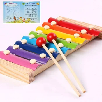 

Hand Knock Gift Xylophone Education Beat Instrument Enlightenment Eight-tone Preschool Musical Toy Wooden Piano Baby Kids