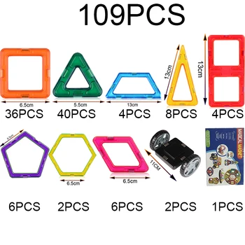 

71-149PCS BIG Size Magnetic Designer Constructor Set Regular Magnents Educational Toys For Kids Boy Girl Christmas Birthday Gift