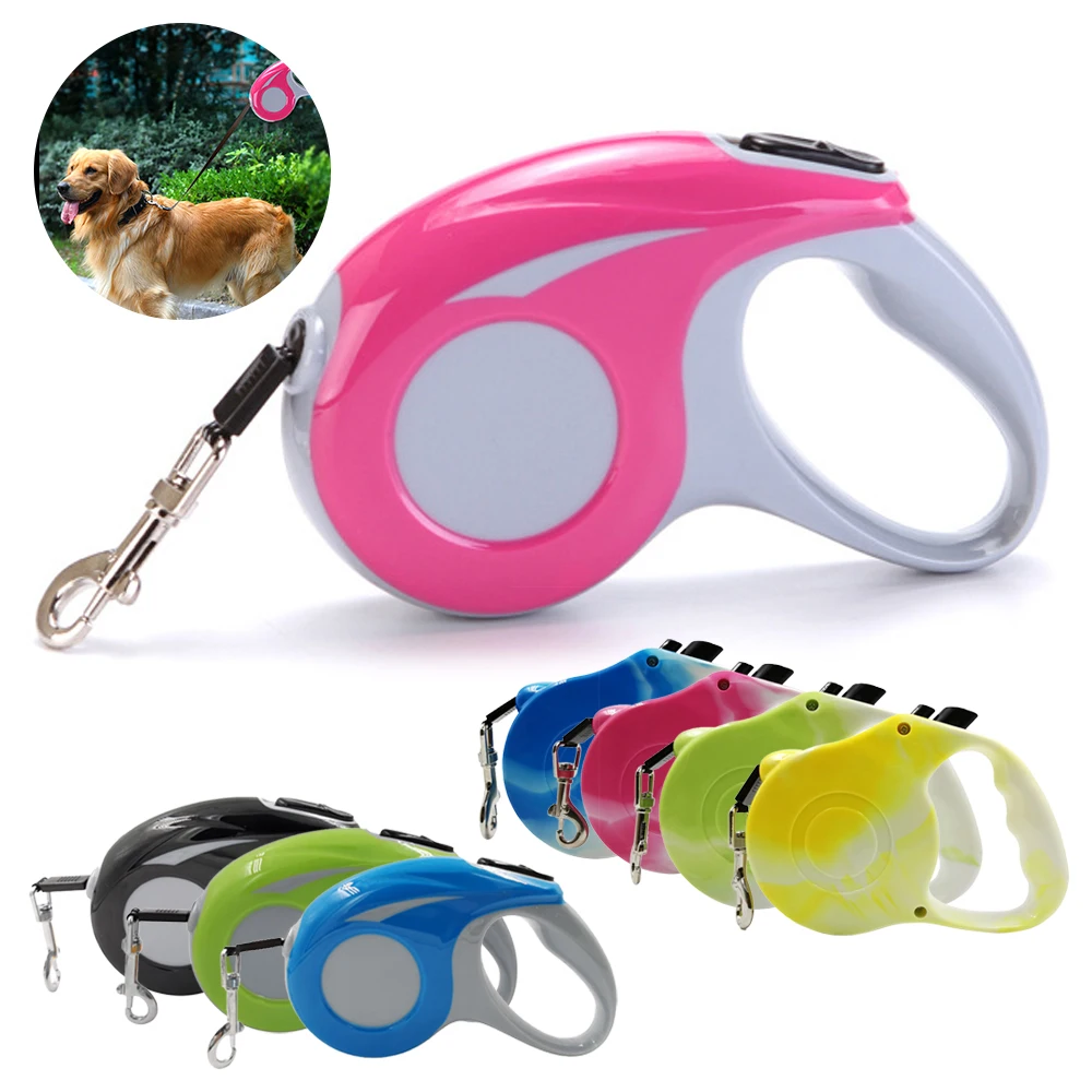 3/5M Dog Leash Retractable Dog Leash Flexible Durable Dog Leash Pet Dogs Cat Traction Rope Leashes Tool For Small Medium Dog