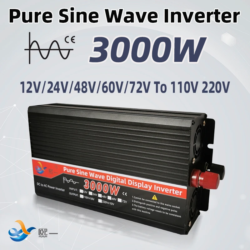 Theoretisch geef de bloem water eenvoudig Zuivere Sinus Omvormer Dc 12V 24V 48V 60V Naar Ac 110V 220V voltage 50Hz  60Hz 3000W Connector Auto Omvormer|Omvormers & Converters| - AliExpress