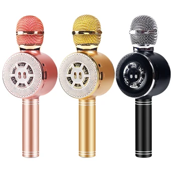 

Wireless Bluetooth Karaoke Microphone Handheld Speaker Singing Machine with LED Light for Christmas/New Year/Party/Home/Birthday