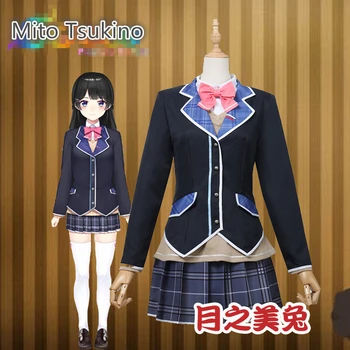 

Anime YouTuber Mito Tsukino Uniforms Cosplay Costume Lolita JK School Uniform Cos Daily Suit H