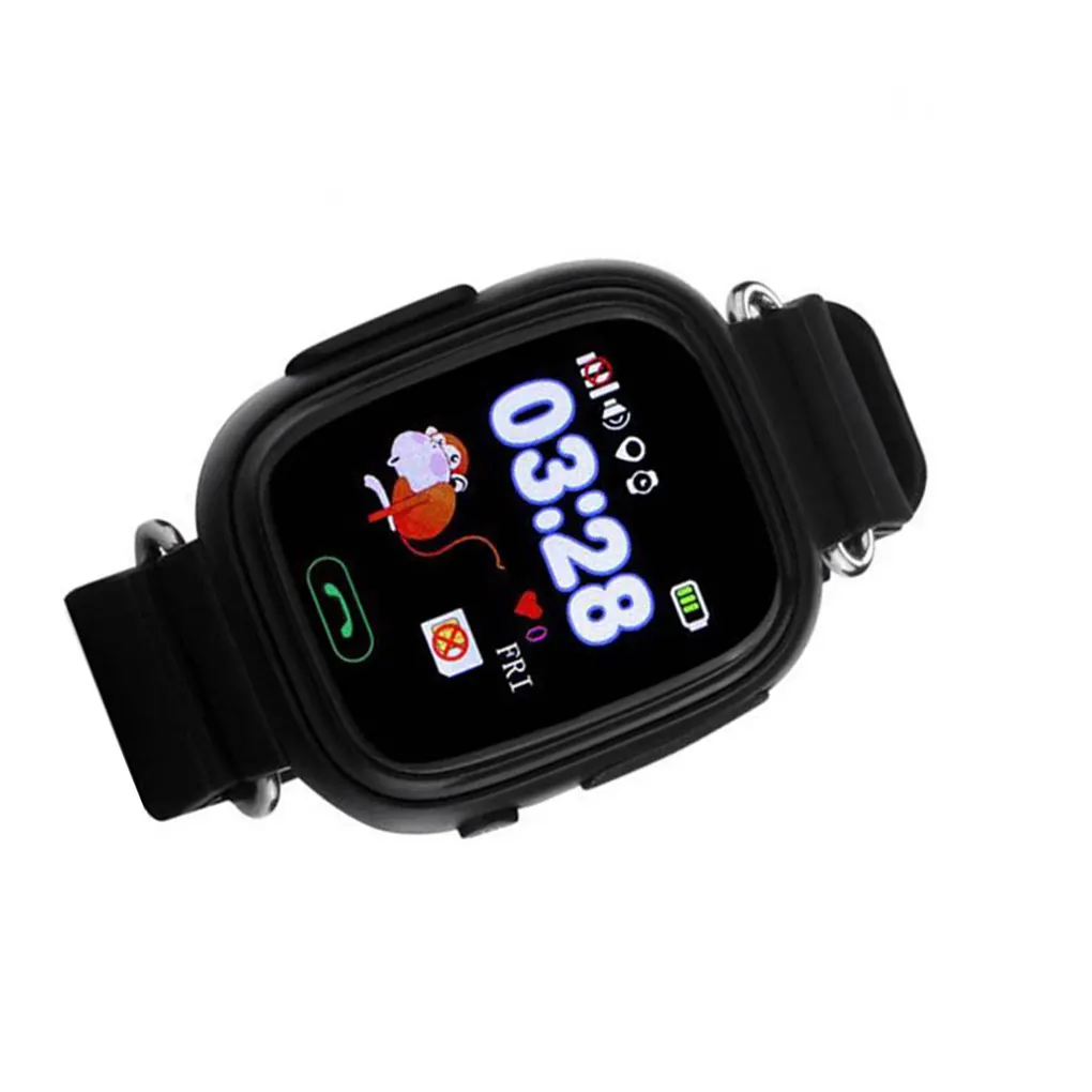 Q90 gps телефон позиционирование модные детские часы 1,22 дюймов цветной сенсорный экран Дети SOS Смарт часы анти-потеря наручные часы