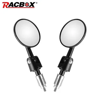 

Motorcycle CNC Aluminum Universal Motorbike Rear Rearview Side View 3" Handle Bar End 7/8" Mirrors Round Black Rear View Mirror