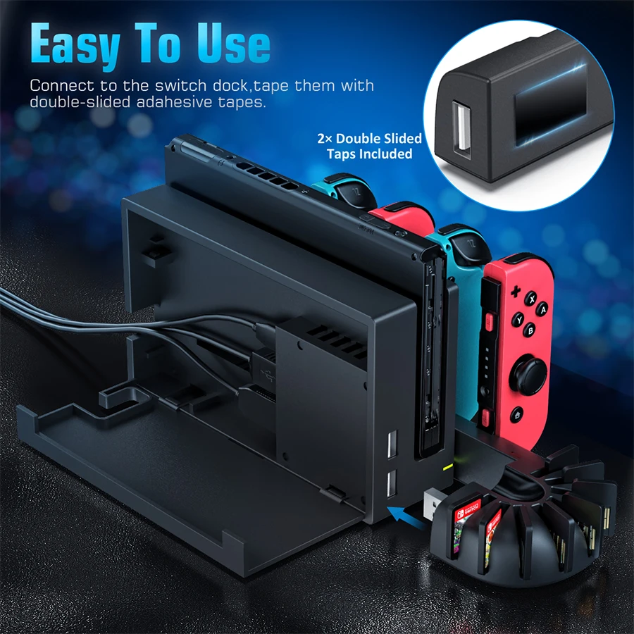 4 Port Joycons Controller Gamepad Charging Dock Station Switch Console Holder Charger For Nintendo Switch Charger