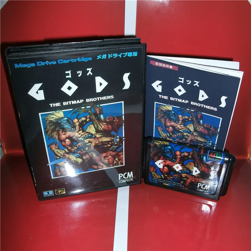Боги Япония крышка с коробкой и руководство для MD MegaDrive Genesis Видео игровой консоли 16 бит MD карты