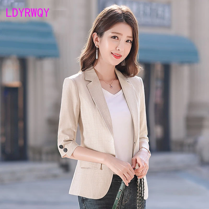 2020 spring new fashion single-piece suit jacket female Korean version of small incense style slimming