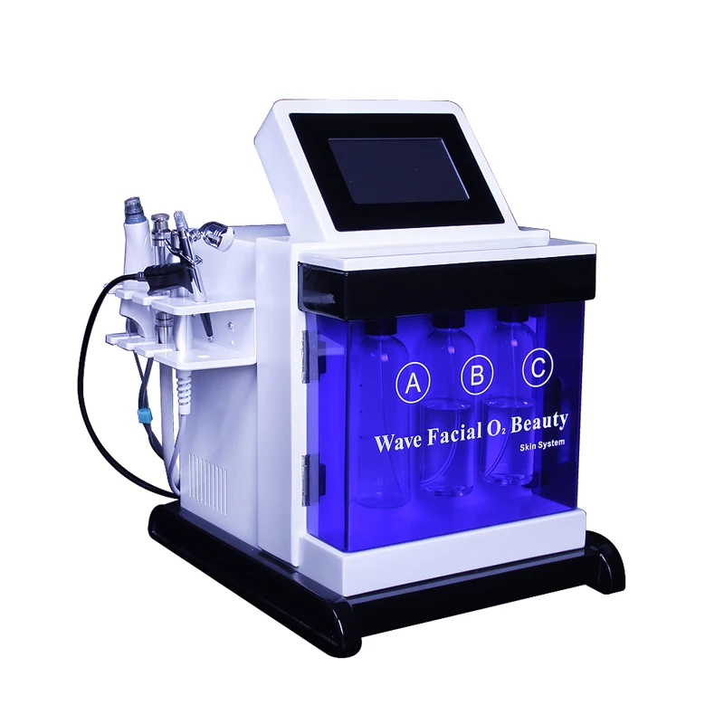 Hydrafacial Аква пилинг для лица микродермабразия Maquina гидродермабразия Алмазная кожура машина Led красота очищающее устройство