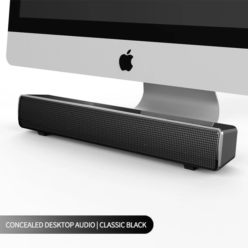 Беспроводной Bluetooth динамик Саундбар ТВ компьютерный динамик сабвуфер бас объемный звук коробка для ПК ноутбук телефон планшет MP3 MP4 - Цвет: Black no Bluetooth