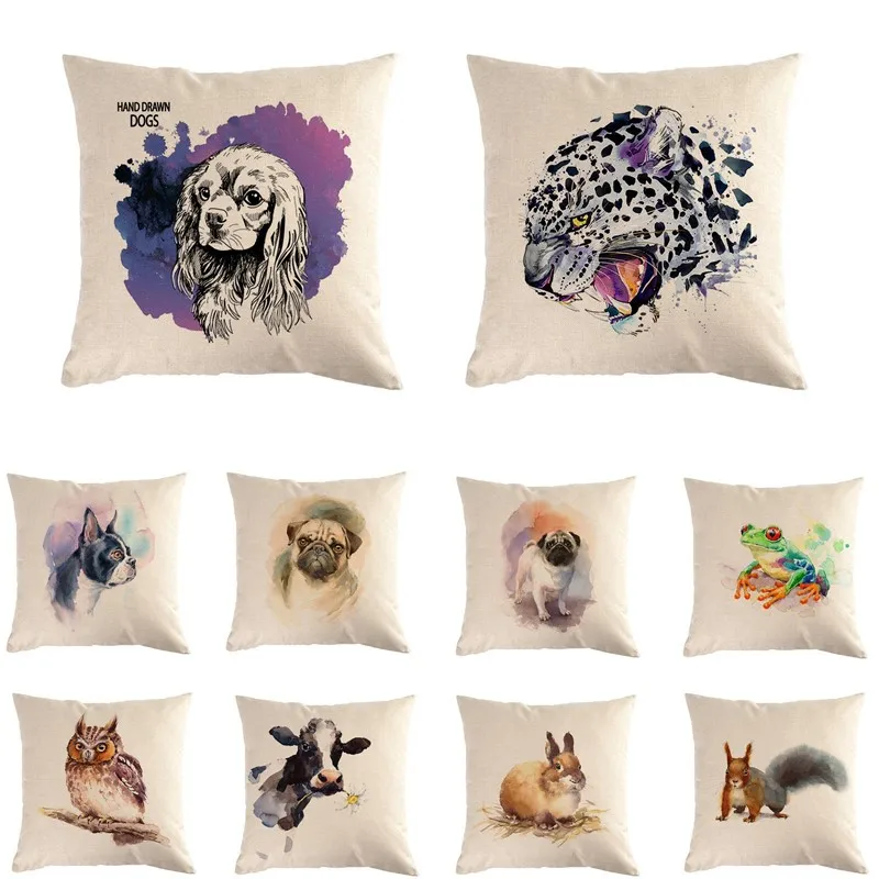 

Cute animal cushion cover Dog for children Decorative Cushion Covers for Sofa Throw Pillow Car Chair Decor Pillow Case 45x45cm