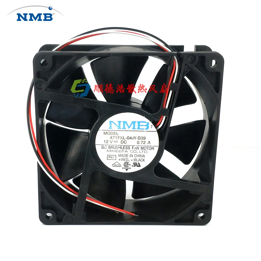 

For NMB 4715KL-04W-B39 12038 12cm 12V 0.72A Max Airflow Rate Double Ball Fan