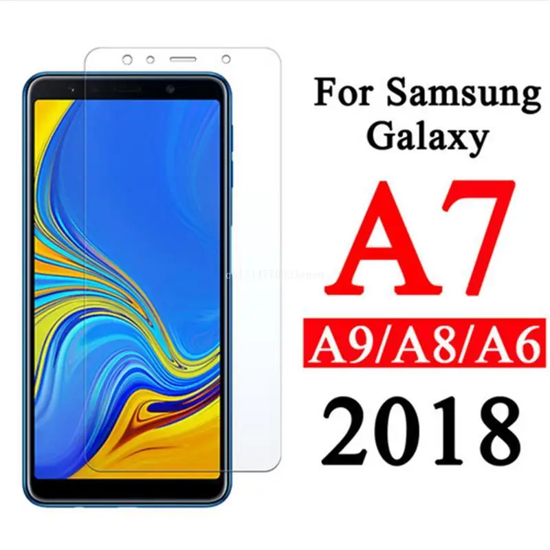 

2 pcs Tempered Glass Screen Protector For Samsung Galaxy A6 A7 A8 A9 2018