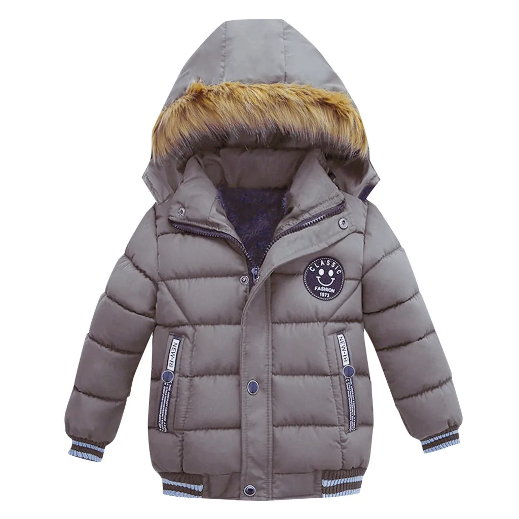 Coat Children Winter Jacket Coat Boy Jacket Warm Hooded Kids Clothes Zipper Pocket Coat Casual Outerwear Autumn Winter Overcoat