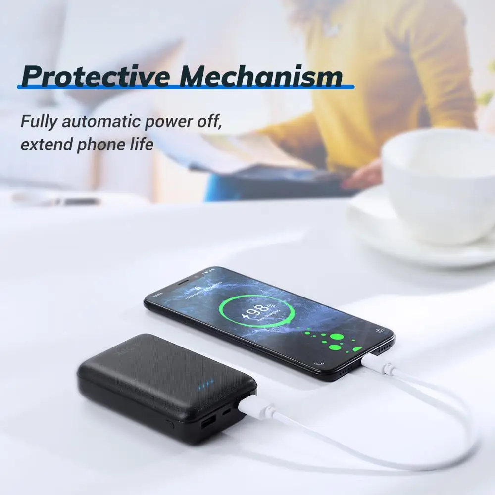  TOPK Mini Power Bank 10000 mAh Battery External Bank Portable Charger Powerbank for iPhone Xiaomi S