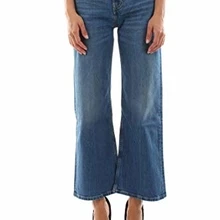 Джинсы с широкими штанинами, джинсы с широкими штанинами, синие джинсы средней длины, 29