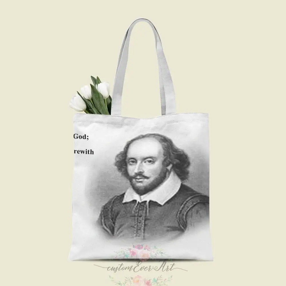Вильям Шекспир сумка-тоут индивидуальный холст ранцы для учителей сумки на день
