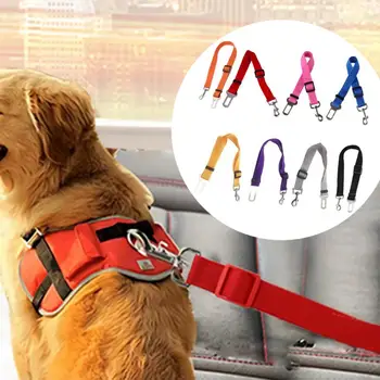 

Adjustable Car Seat Belt Safety Belt For Vehicle Lead Harness Clip For Dog Pet Supplies Safety Lever Auto Pull