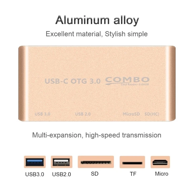 Muti-função Usb C3.1 Tipo-c Otg para Leitor de Cartão Adaptador Usb 3.0 sd tf para Laptops tipo c Leitores de cartão - Imagem 5