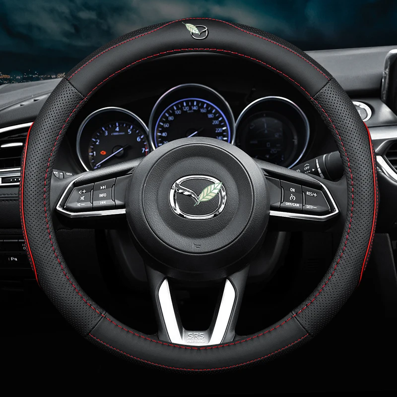Чехол на руль из натуральной кожи для Mazda 2 6 3 8 5 Atenza CX3 CX9 RX CX5 CX7 MX CX30 AXELA | Автомобили