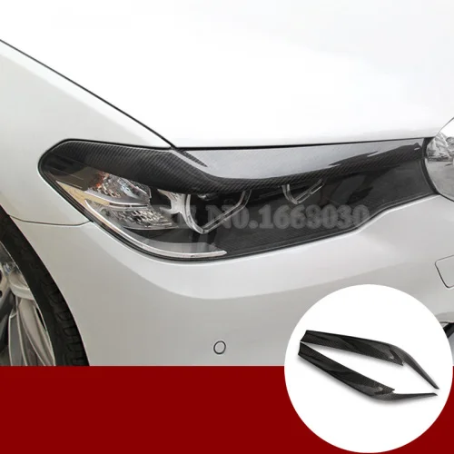 

Углеродное волокно, крышка для глаз, бровей, Накладка для BMW 5 серии G30 2017-2021 2 шт., аксессуары для автомобиля, украшение интерьера автомобиля